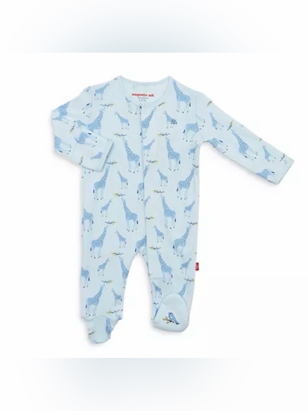 MAGNETIC ME Cotton Giraffe Magnetic Footie - 0-3M